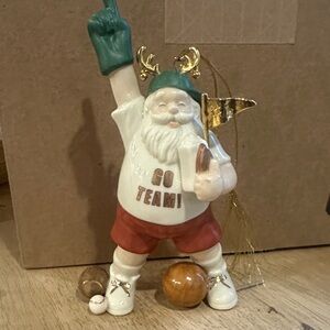 🎄 Lenox Whimsical Ornament – Spectator Santa “Go Team!” – excellent 🎄
